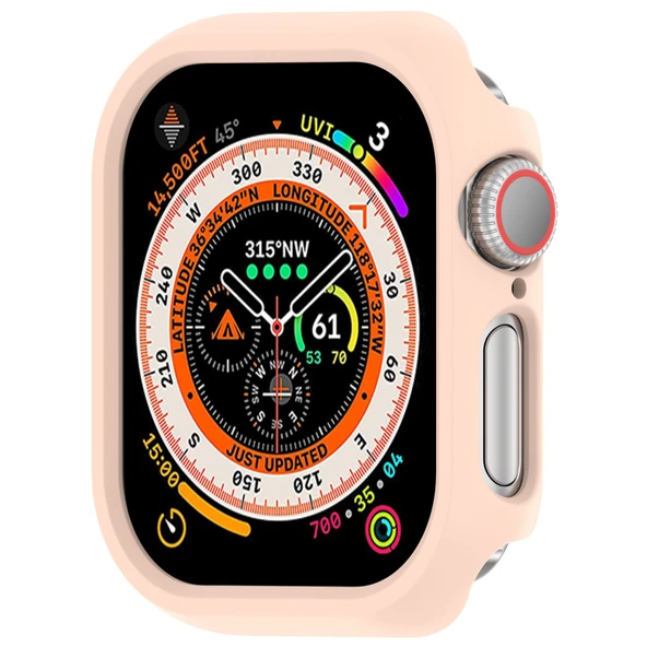Apple Watch 10. Nesil 42mm Uyumlu Rubber Sert Plastik Koruma Kasa Kılıfı - 11