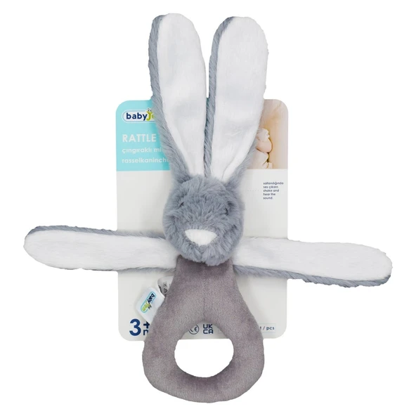 BabyJem Tutmalı Peluş Mini Tavşan 842 Gri - 2