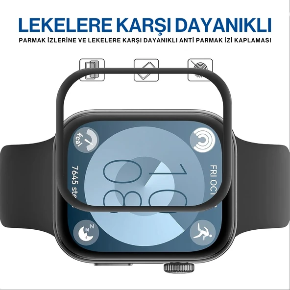 Huawei Watch Fit 3 ile Uyumlu 3D Full Ekran Koruyucu - 3