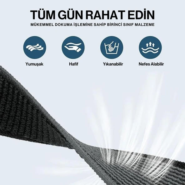Samsung Galaxy Watch 7 Ultra 47mm Uyumlu Orijinal Pim Woven Örgü Naylon Kordon - 12