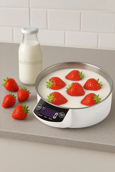 5 Kg Lcd Ekranlı Hassas Su Süt Ölçer Hazneli Sporcu Evcil Hayvan Terazisi Tartısı - 5