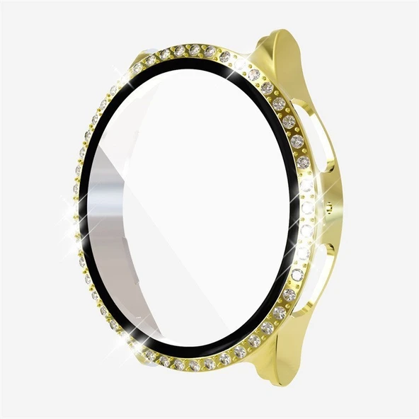 Samsung Galaxy Watch 4 5 6 7 44mm Uyumlu Parlak Taşlı Ekran Kasa Kılıf Koruyucu - 2