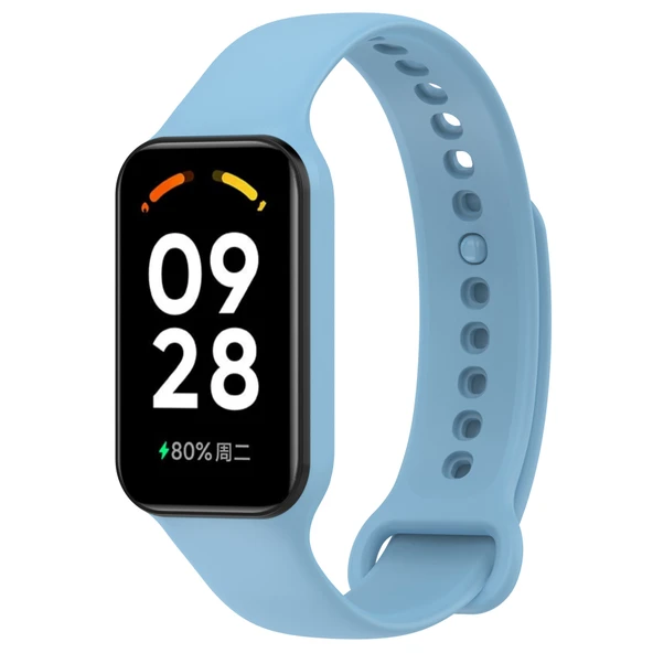 Redmi Band 2 Xiaomi Mi band 8 Active Uyumlu Silikon Kordon Kayış - 7