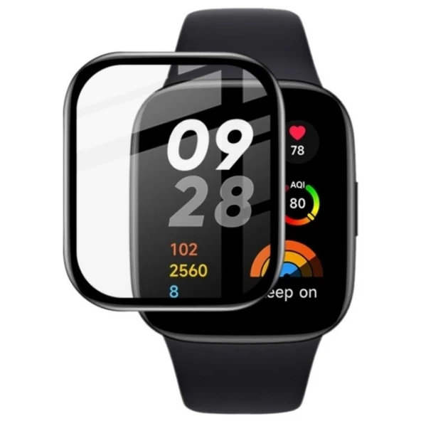 Xiaomi Redmi Watch 3 ile Uyumlu 3D Cam Full Ekran Koruyucu