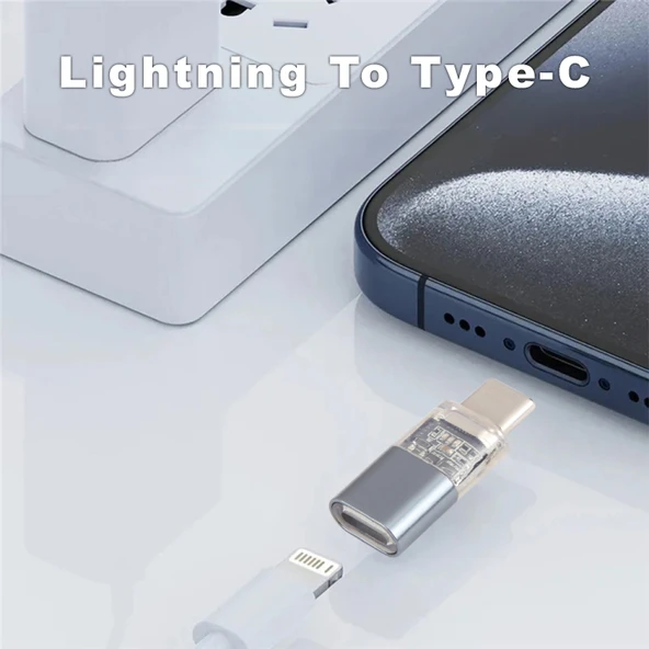 Lightning To Type C ile Uyumlu Pd Destekli Hızlı Şarj Çevirici Adaptör JH-115 - 5