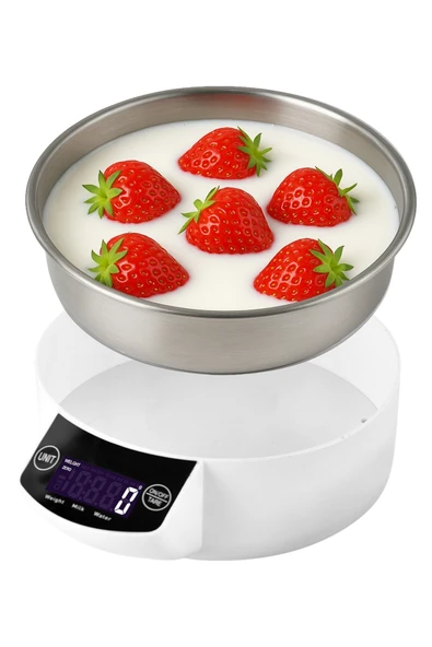 5 Kg Lcd Ekranlı Hassas Su Süt Ölçer Hazneli Sporcu Evcil Hayvan Terazisi Tartısı - 7