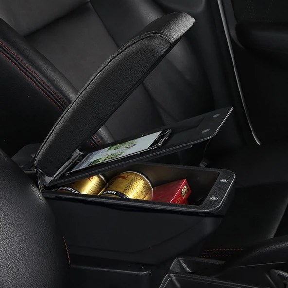 Universal Her Araca Uyumlu Sürgülü Kol Dayama Kolçak Bardaklık ve Küllüklü - 7