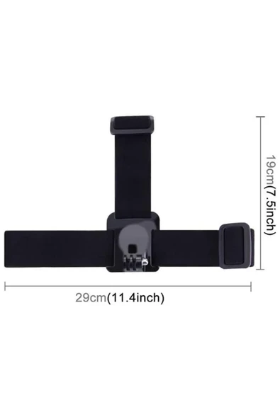 GoPro Aksiyon Kamera ile Uyumlu Kafa Bandı Head Strap Tutucu - 6