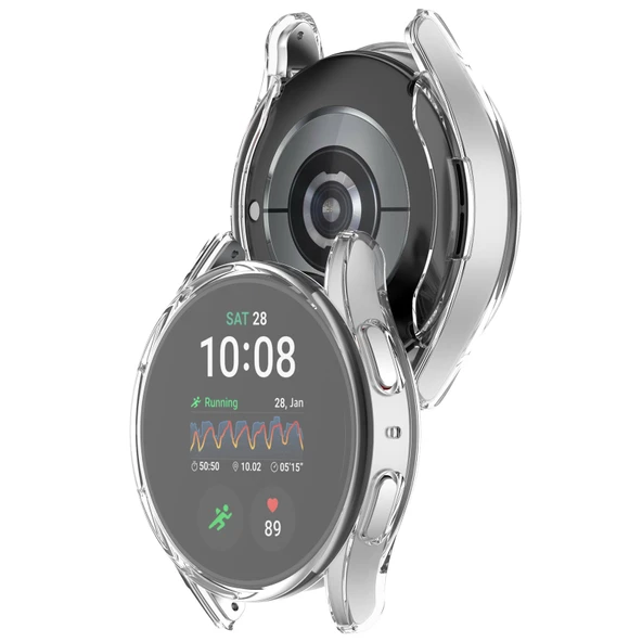 Samsung Galaxy Watch 7 40mm Uyumlu Kasa Ekran Koruyucu 360 Tam Koruma Kılıf Kapak - 3