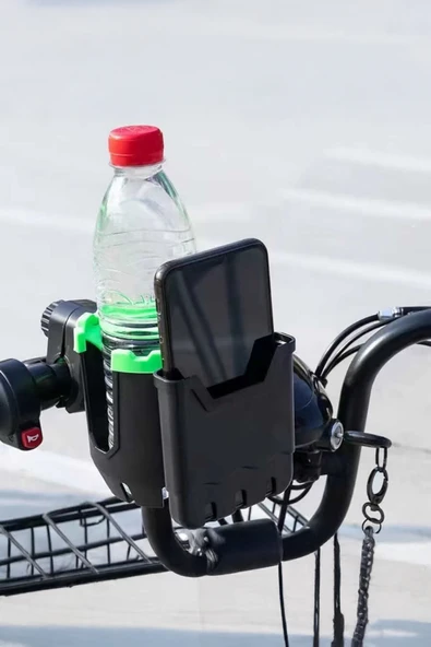 Motorsiklet Bisiklet Atv Telefon ve Bardak Tutucu Tutacağı 2in1 X23 - 4