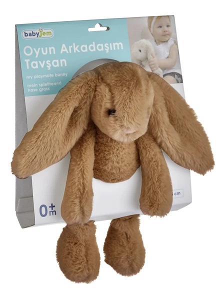 BabyJem Uyku Arkadaşım Oturabilen Tavşan 30 Cm 730 Açık Kahve - 4