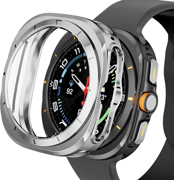 Samsung Galaxy Watch 7 Ultra 47mm Uyumlu Kasa Koruyucu 360 Tam Koruma Kılıf Kapak - 4