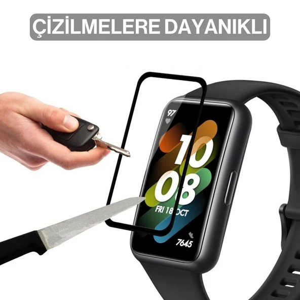 Huawei Band 8 ile Uyumlu 3D Full Ekran Koruyucu - Resim 2