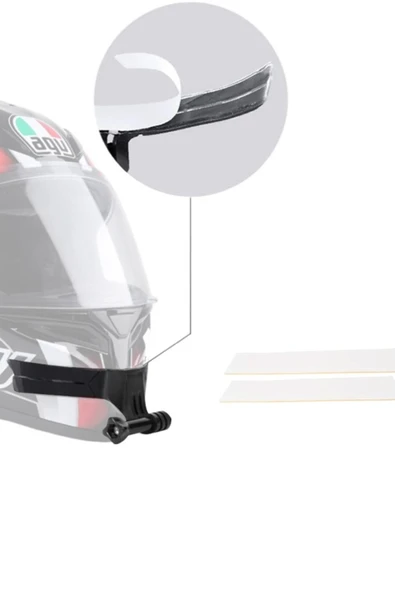 GoPro Aksiyon Kamera ile Uyumlu Kask Çene Bağlantı Aparatı - 5