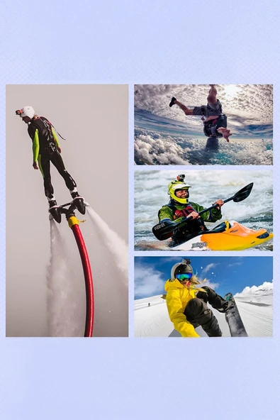 GoPro Aksiyon Kamera ile Uyumlu Kafa Bandı Head Strap Tutucu - 3