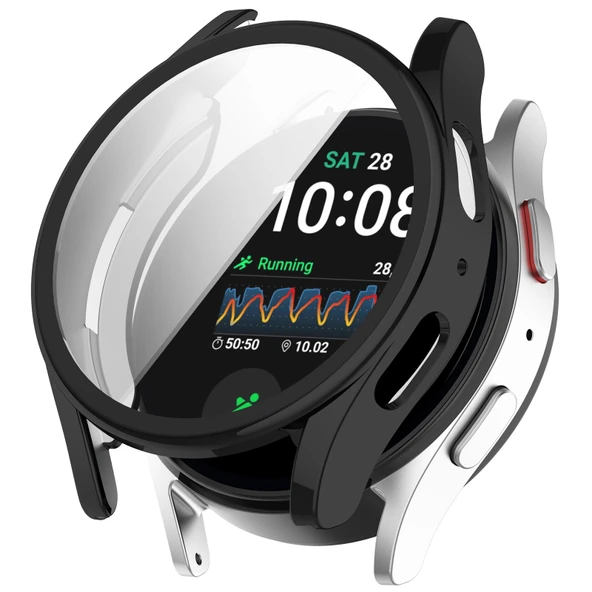 Samsung Galaxy Watch 7 40mm Uyumlu Kasa Ekran Koruyucu 360 Tam Koruma Kılıf Kapak - 6