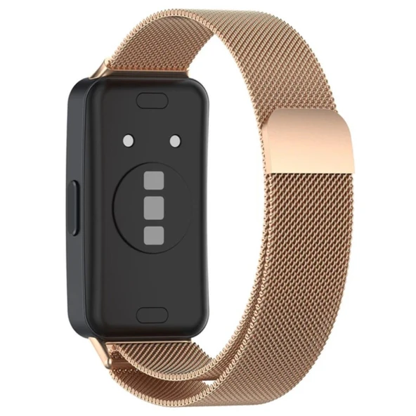 Huawei Band 8 Huawei Band 9 Uyumlu Metal Hasır Manyetik Kordon Kayış - 10