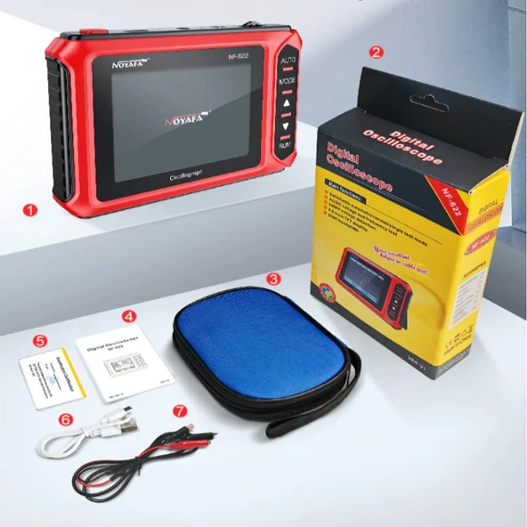 Ayt Noyafa NF-622 El Tipi 2.8 İnç TFT Ekran Mini Dijital Osiloskop Elektirik Sinyal Ölçer Teknik Serviz Ekipmanı - 6