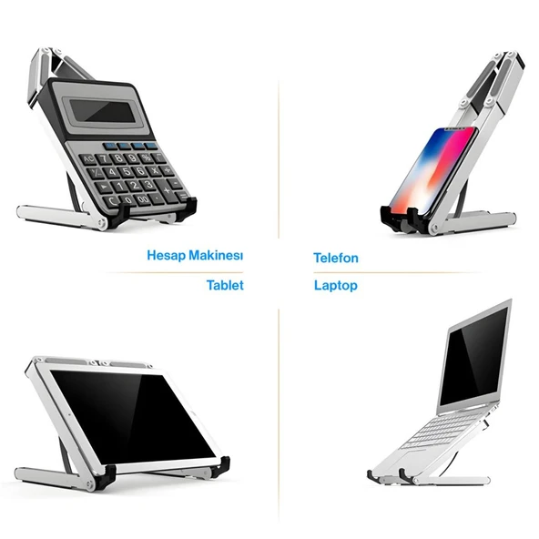 Techmaster N1 Macbook ile Uyumlu Notebook Tablet Telefon Ayarlanabilir Stand - 5