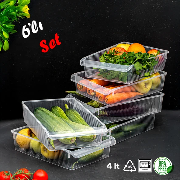 Porsima 3183 6lı 4 Lt Dolap İçi Ve Buzdolabı İçi Düzenleyici Orga
