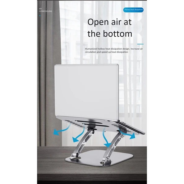 Macbook ile Uyumlu Notebook Fonksiyonel Ayarlanabilir Ergonomik Stand ND05 - 5