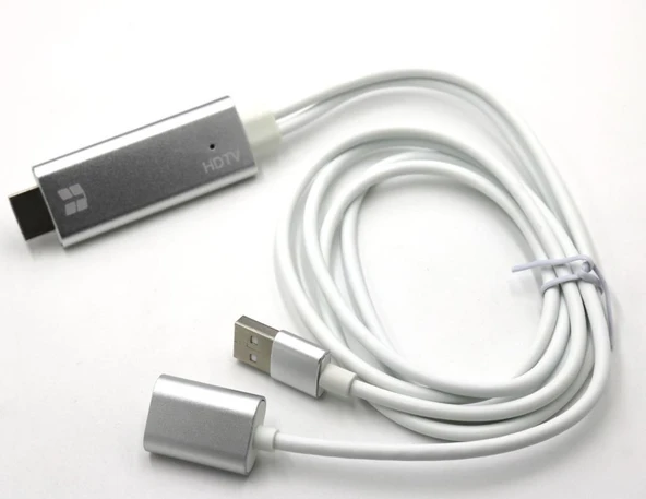 iPhone Android ile Uyumlu 1080P Görüntü Aktarım Hdtv Hdmi Kablosu - 7