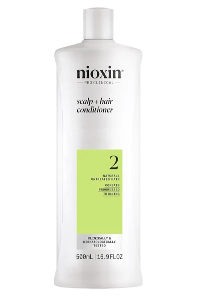 Nioxin System 2 Saç Kremi - İşlem Görmemiş Yoğun İnce Saçlar İçin Kalınlaştırıcı Bakım 500ML