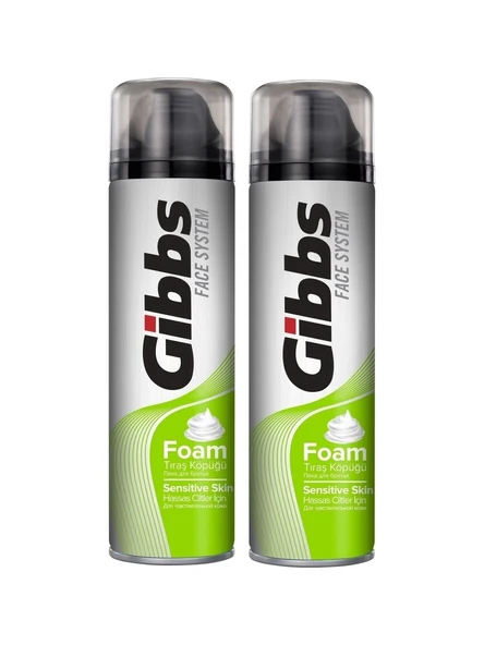 Gibbs Tıraş Köpüğü Extra Sensetive 2 x 200 ml