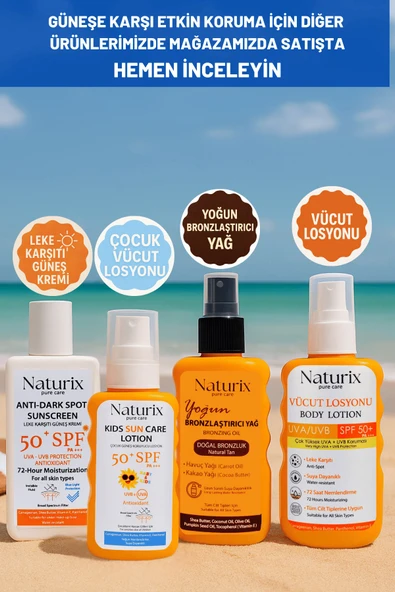 Leke Karşıtı Güneş Kremi SPF 50+ PA+++ UVA-UVB Koruma 72 Saat Nemlendirme Water Resistant - 50ml - 8