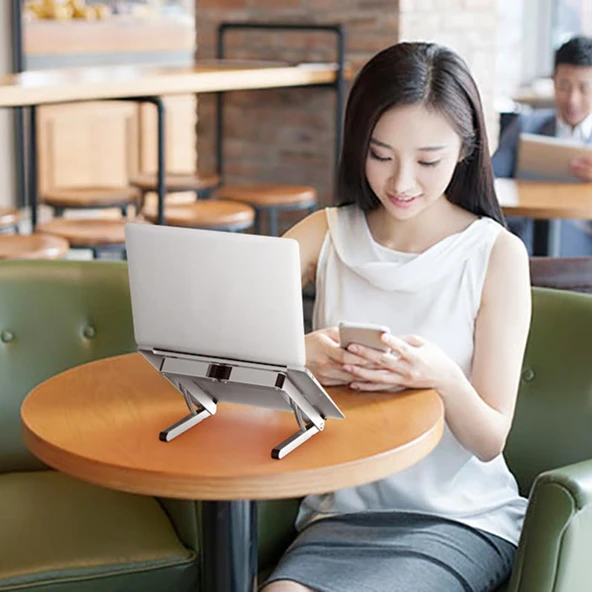 Techmaster N1 Macbook ile Uyumlu Notebook Tablet Telefon Ayarlanabilir Stand - 8