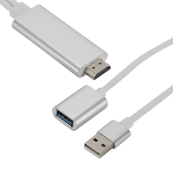 iPhone Android ile Uyumlu 1080P Görüntü Aktarım Hdtv Hdmi Kablosu - 4