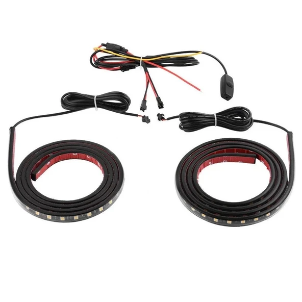 Pick Up Kamyon Dekorasyon için Anahtarlı Led Işık Şerit 2x150cm 12V - 4