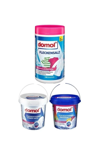 DOMOL Rossmann Domol Leke Çıkarıcı Toz Beyaz Ve Renkliler Için 750 G - Toz Deterjan Beyaz Ve Renkliler Içi