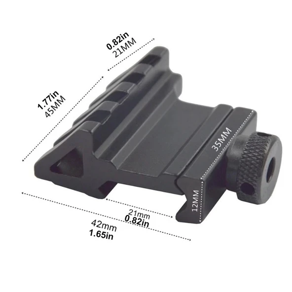 Taktik 45 Derece Açı Ofset Yan Adaptörü Rts 20mm Picatinny Ray - 2