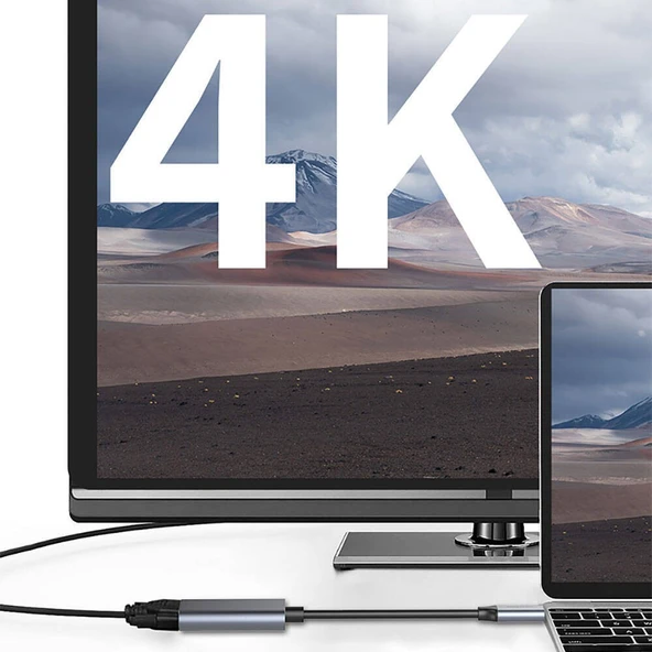 Type-C to Hdmi Çevirici 4K 2K 60Hz Mini Taşınabilir Görüntü Aktarım BYL-2006A - 4