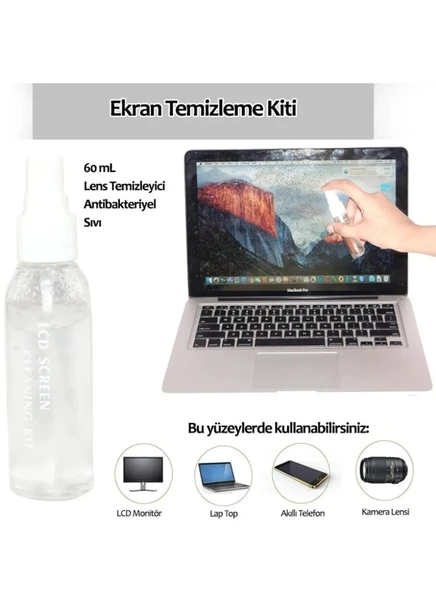 3in1 Bilgisayar Lcd Ekran Telefon Temizleme Solüsyon Set KCL-1024 - 5