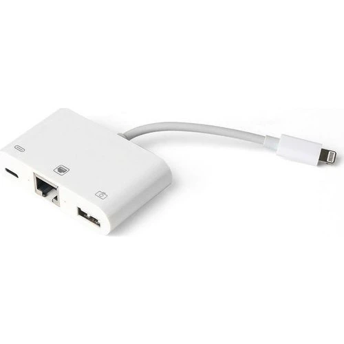 iPhone iPad Lightning ile Uyumlu Gigabit Ethernet Kamera Şarj Adaptörü NK107