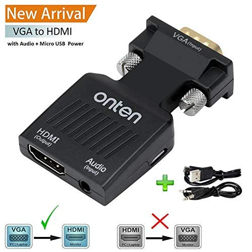 Onten OTN-7557 ile Uyumlu 1080P Hdmi to Vga Ses Çıkışlı Dönüştürücü Kablo - 7