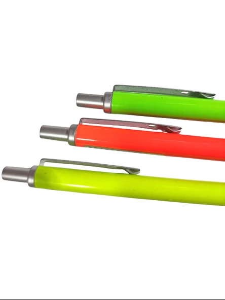 Metal Versatil Kalem Neon Renkli Uçlu Kalem 0.7 - Yeşil - 4