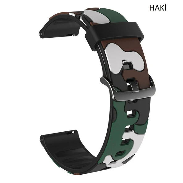 Samsung Gear S3 Classic Frontier Kamuflaj TME Kordon Kayış 22mm - Resim 4