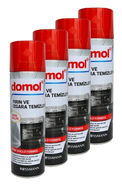 DOMOL Fırın & Izgara Temizleyici Köpük Limonlu Mucizevi Temizlik 500 ml (4 Adet)
