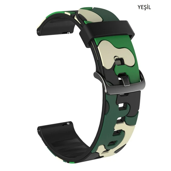 Samsung Gear S3 Classic Frontier Kamuflaj TME Kordon Kayış 22mm - Resim 9