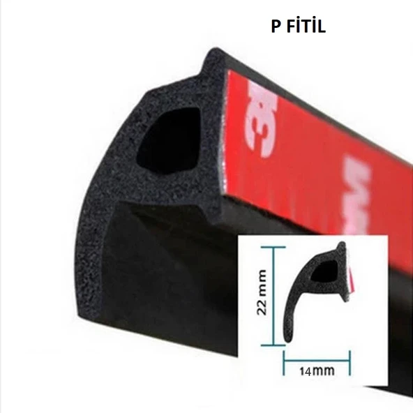 Araç Fitil Kapı Altı Kenarı Kaput Bagaj Ses Önleyici Bantlı 5mt - 9