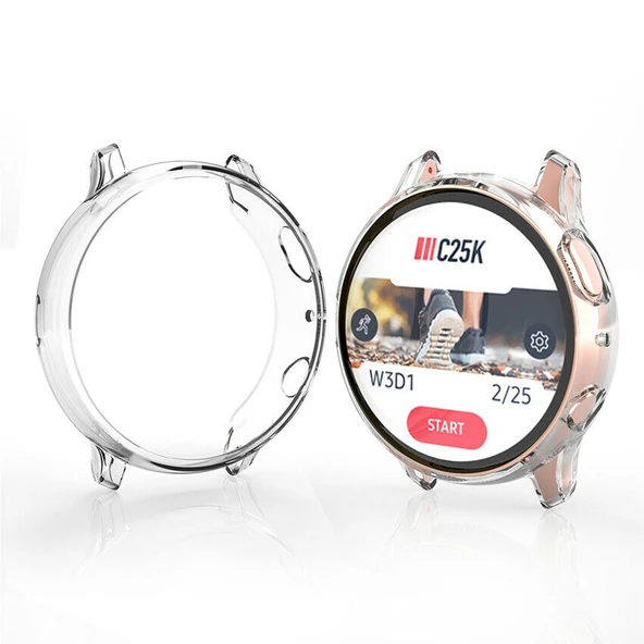 Samsung Galaxy Active 2 44mm Silikon Kapak Kılıf Ekran Koruyucu - Resim 8