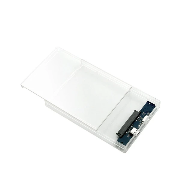 2.5 inç Usb 2.0 Sata Ssd Harddisk Hdd Harici Kutu Şeffaf DD-115T - 3