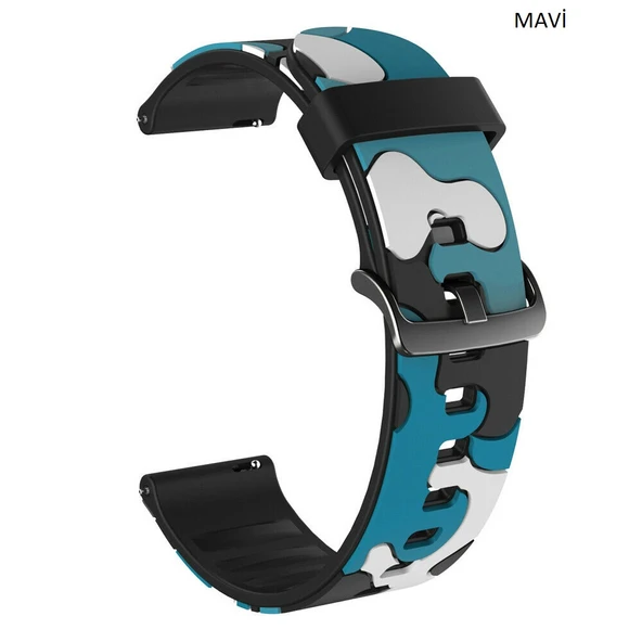 Samsung Gear S3 Classic Frontier Kamuflaj TME Kordon Kayış 22mm - Resim 8