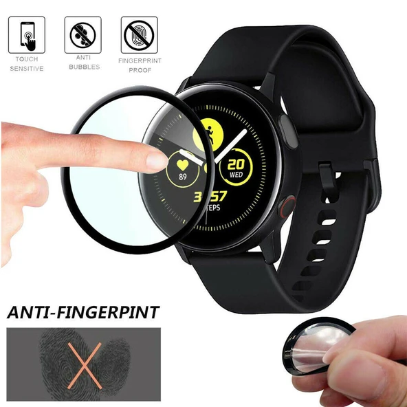 Samsung Galaxy Watch 42mm ile Uyumlu 3D Cam Ekran Koruyucu Filmi - 2
