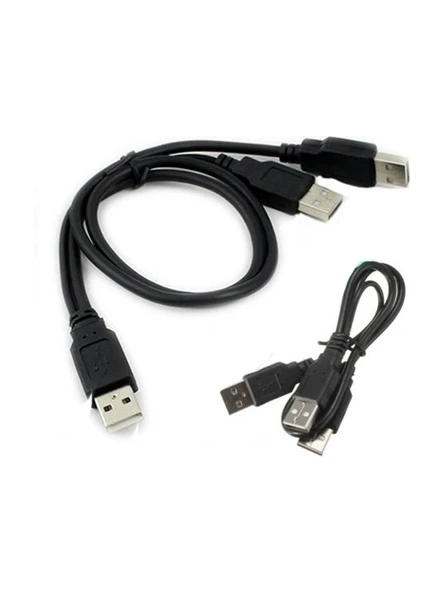 Harici Diskler için Y Kablo 3 Uçlu Usb 2.0 Kablo