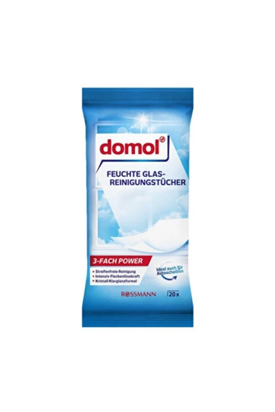 DOMOL Islak Temizlik Bezi Cam & Parlak Yüzeyler Için 20'li Paket