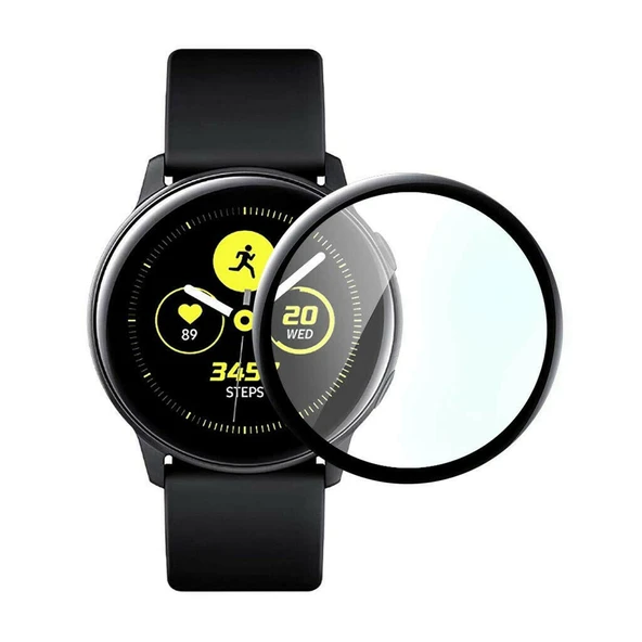 Samsung Galaxy Watch Active Sm-500 ile Uyumlu 3D Cam Ekran Koruyucu Filmi ürün görseli
